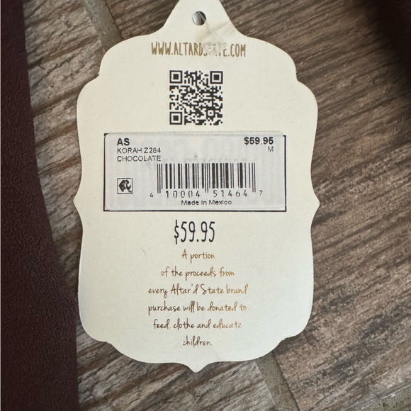 Altar’d State Chocolate Tie-Front Blouse - Picture 8 of 9